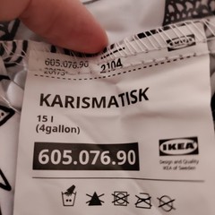 Ikea Karismatisk Black/White Foldable Shopping Bag Stocking Filler