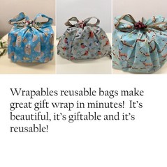 Wrapables Large & Small Foldable Tote Nylon Reusable Grocery Bags, Set of 2