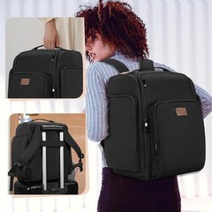 BAFASO Makeup Backpack with 4 Removable Pouches & 1 Brush Bag, Travel Makeup…