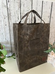 Waxed Canvas Tote Bag, Heavy Duty Grocery Shopping, Market bag, Beach Bag, New