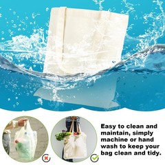 Canvas Tote Bag Cotton Reusable Grocery Shopping Blank Tote Bag with Handles