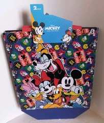 Disney Mickey Mouse & Friends 2 Pack Mini Reusable Blue Gift Bags with Handles