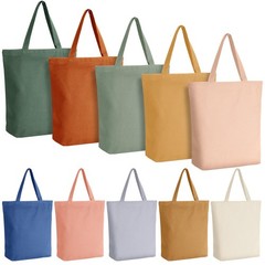 Canvas Grocery Shopping Tote Bags Bulk with Zipper Employee Coworker Apprecia…