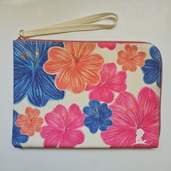 St Jude Promo Hand Tote Carry Bag Flowers Half Zipper 1x7x9″ Floral