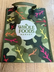 Whole Foods Market Small Green Rainbow Chard Reusable Bag NEW Lunch Gift Bag