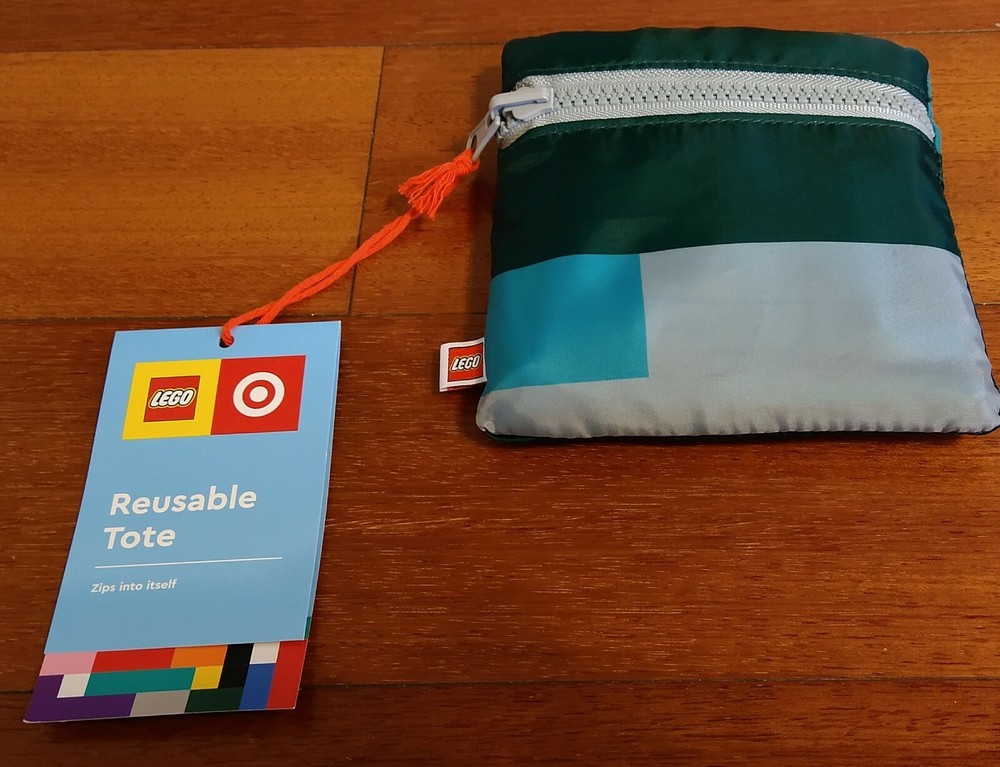 LEGO X TARGET COLLECTION~ REUSABLE MIX STRIPE LIGHTWEIGHT TOTE BAG~NWT