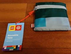 LEGO X TARGET COLLECTION~ REUSABLE MIX STRIPE LIGHTWEIGHT TOTE BAG~NWT