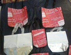 7 Lululemon/Athleta Varied Sizes Reusable Totes Lunch Yoga Gym Shopping