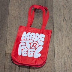 Lot 3 Lululemon Small Reusable Shopping Totes Bags Red Lime Green Neon *NEW!* ⚡