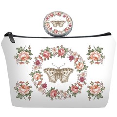 JIEXAGEZOS Personalized butterfly floral Travel Butterfly floral-white-2S