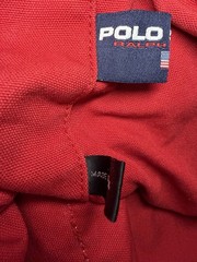 Vintage 90s Polo Sport Ralph Lauren Canvas Tote Beach Weekend Bag with USA Flag