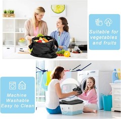 Foldable and Lightweight Black Reusable Bags – Perfect for Shopping & Gifts