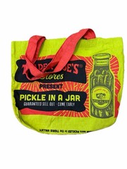 Trader Joe’s Reusable Tote Cotton Bag Pickles in A Jar Display