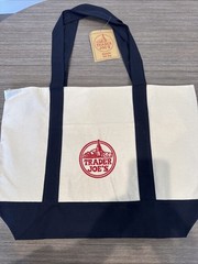 Trader Joe’s Bag Canvas Reusable Heavy Duty Basic Style Shopping Navy Large