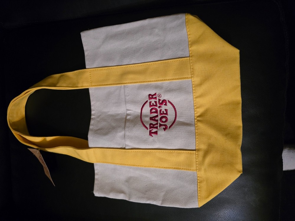 Trader Joes Brand New Fashion Tote Bag Heavy-Duty Cotton Canvas Shoulder Bag