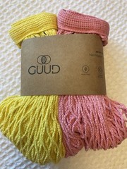 GUUD net French Market tote bags bundle pink and yellow 13.25″ x 15″