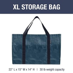 Reusable Heavy Duty Large Storage Baskets XXL Grocery Bags 2 Pack 76L Capacity