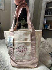 Trader Joe’s Limited Canvas Striped Tote Bags 4-Pack Multicolor Small 13x6x10
