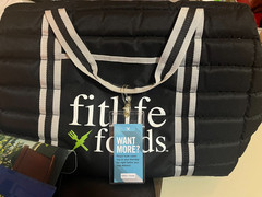 Fitlife Foods Insulated Cooler Tote Bag Black Specialty Foods Zips Fit Life XL