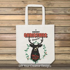 2 | 6 | 12 Pack Super Strong Large 17.5″x16.5″x5″ 10oz Cotton Canvas Tote Bag…