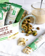 Mighty Sesame Tahinibars with Pistachio (2 Pack Total 12 Bars) 100 Calorie Bar,
