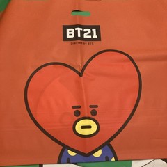 LINE FRIENDS BT21 Tata Van, BROWN CONY SALLY set of 6 reusable Bags large medium