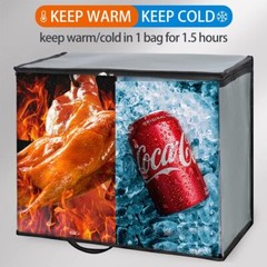 2-Pack Insulated Reusable Grocery Bag w/ Zippered Top, X-Large Frozen Foods Cold
