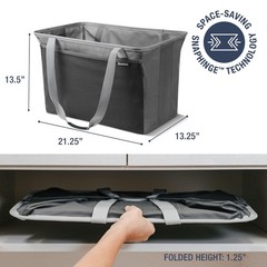 EcoBasket Collapsible Reusable Grocery Tote Basket Foldable Shopping Bag