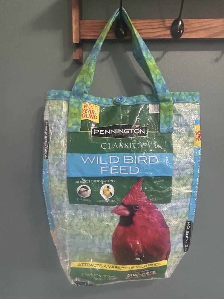 UpCycled feed bag, Reusable Grocery Bags, Tote Bags