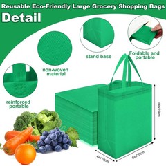 50 Pcs Reusable Tote Bag Bulk 8 x 4 x 10 Inch Non Woven Shopping Bag with Han…