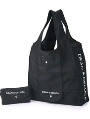 Dean & Deluca Foldable Reusable Tote Bag Black Japan Eco Shopping Grocery Bag