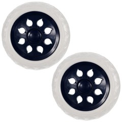 2 Pcs Shopping Cart Wheels Plastic Casters Replacement for Grocery Trolley