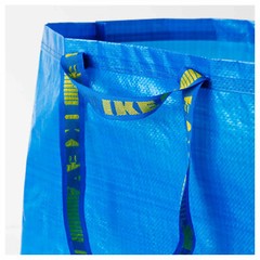 2 pc., IKEA Large Blue Bags, 19 gallon, Shopping Laundry Grocery Bag Durable