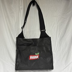 Badia Spices Brand Reusable Shopping Shoulder Bag Black Adjustable Strap Pockets