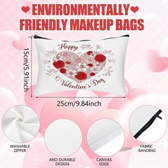 24 Pcs Canvas Tote Bag Bulk with Makeup Bag 13 x 15 Inches Medium 10 oz Light…
