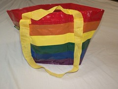 IKEA Rainbow Mini Tote Shopper Bag w/ Double Handles- Lot of 3