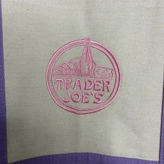 Lot of 4 Trader Joe’s Canvas Tote Bag Lavender Purple Grocery Reusable NWT! NEW!