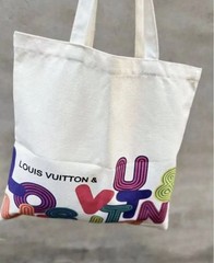 Louis Vuitton Reusable Foldable Canvas Shopping Bag Multicolor All-Over Pattern