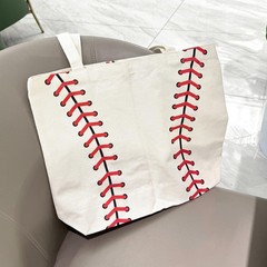 Baseball Tote Bag for Tote Handbag Large Baseball Cotton Canvas Bag Reusable …