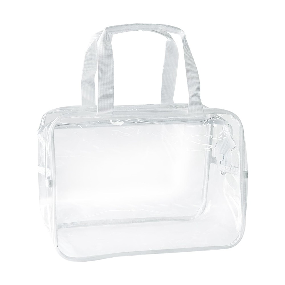 TotePrint Large Clear Transparent Gift Pouch Wash 11.81*8.27*5.12inch, clear