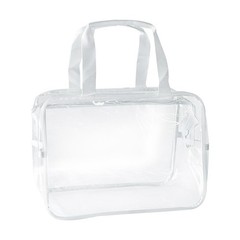 TotePrint Large Clear Transparent Gift Pouch Wash 11.81*8.27*5.12inch, clear