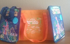 Lot of 3: 2 NWOT Natural Grocers Reusable Totes + 1 Used Once Collapsible Box