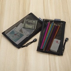 HRX Package Kosmetiktaschen mit Reißverschluss, Nylon-Netz, 6 A5,A6, Schwarz