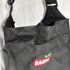 Badia Spices Brand Reusable Shopping Shoulder Bag Black Adjustable Strap Pockets