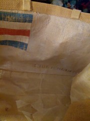 Trader Joe’s Burlap Nautical Flag “C Charlie” Jute Tote Bag