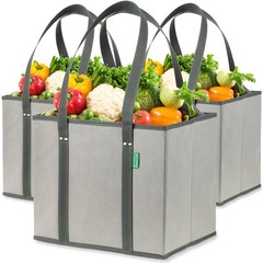 Reusable Grocery Bags (3 Pack) – Heavy Duty Reusable Shopping Bags with Box S…
