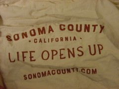 SONOMA COUNTY CALIFORNIA GROCERY BOOK BAG