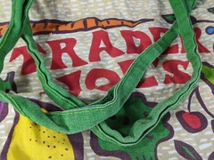 Trader Joe’s Fruit & Veggies Reusable Cotton Shopping Bag Grocery Tote