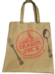 Trader Joe’s Washable Reusable Paper Shopping Bag Brown Discontinued great cond