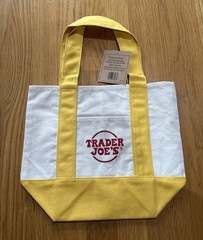 Trader Joe’s – Mini Canvas Tote Bag – Yellow – Holiday 2025 – Limited Edition